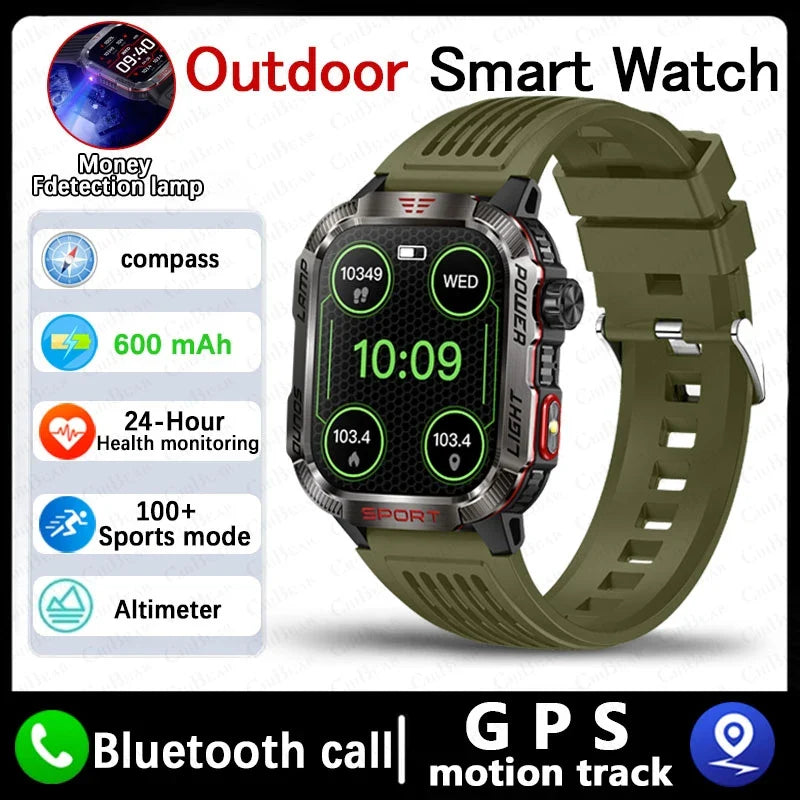 Military GPS Smartwatch Men Waterproof Outdoor Tracker