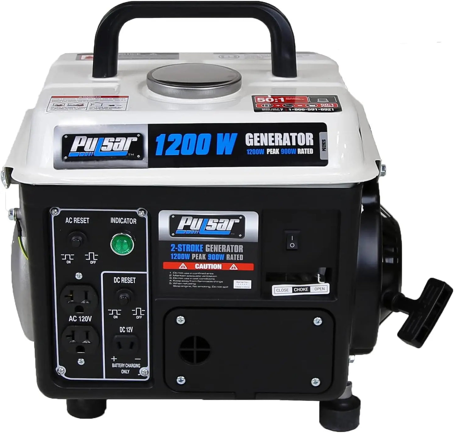 1200W Portable Gas Generator Home Backup Handle