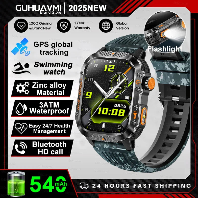 2025 GPS Smartwatch Men Waterproof Sport Bluetooth
