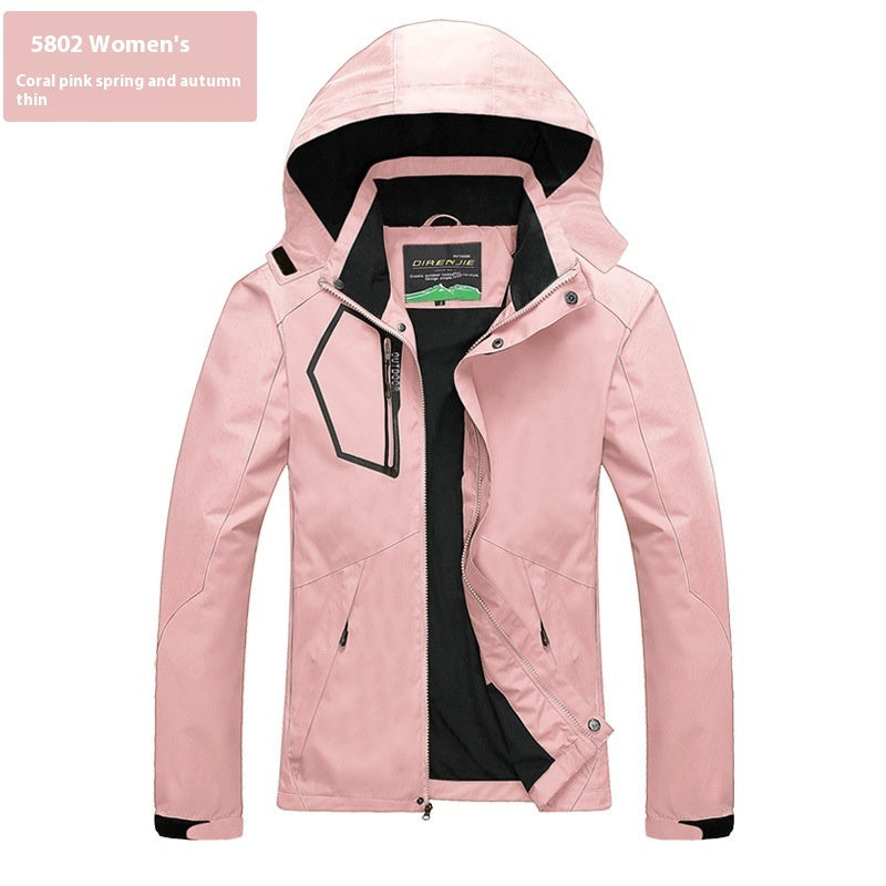 Unisex Loose Plus Size Breathable Waterproof Jacket