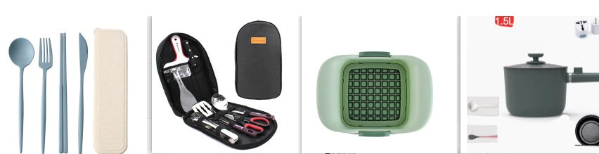 8-Piece Camp Kitchen Utensil Set Portable