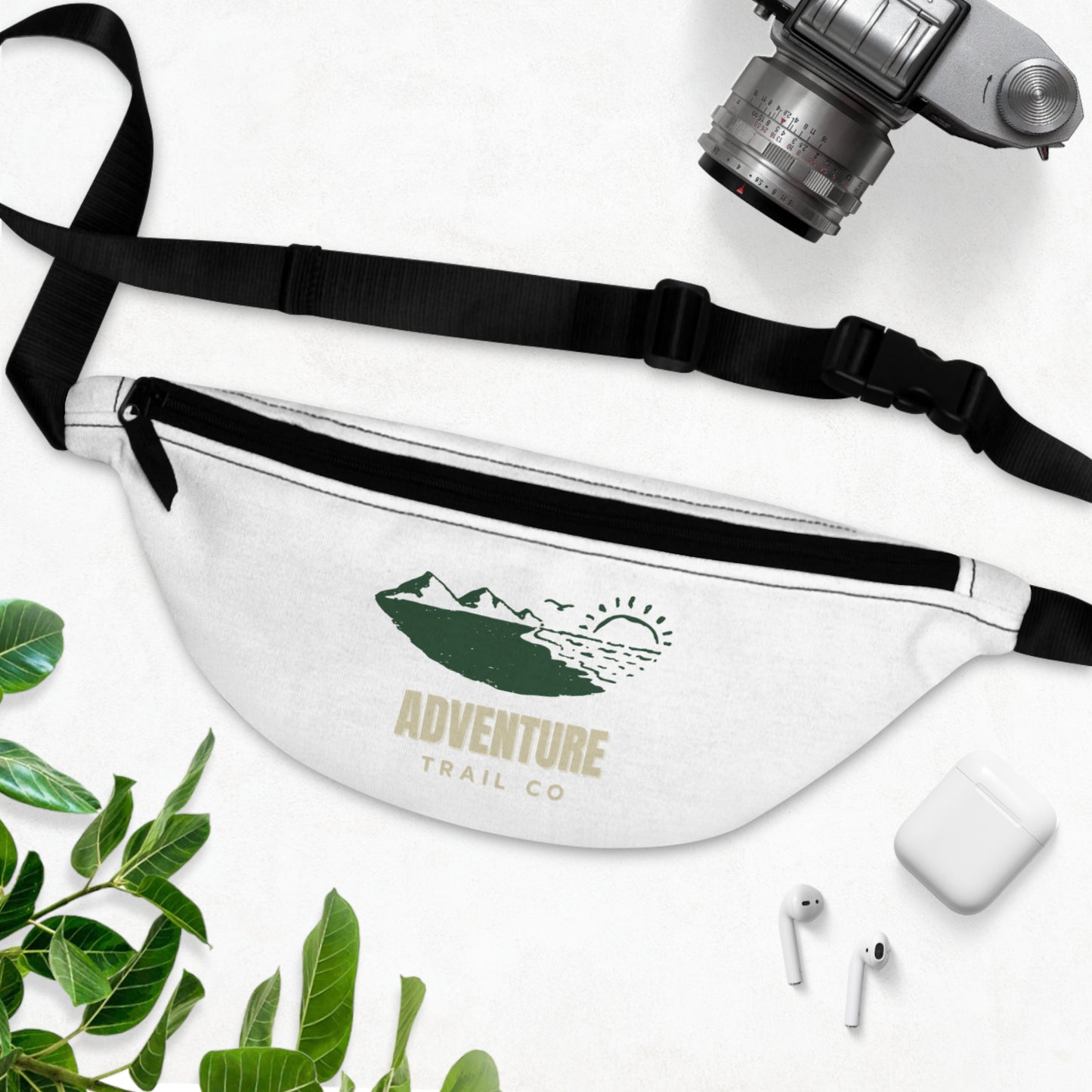 Adventure Trail Co. Fanny Pack – Outdoor Hiking Waist Pack with Mountain Sunrise Design