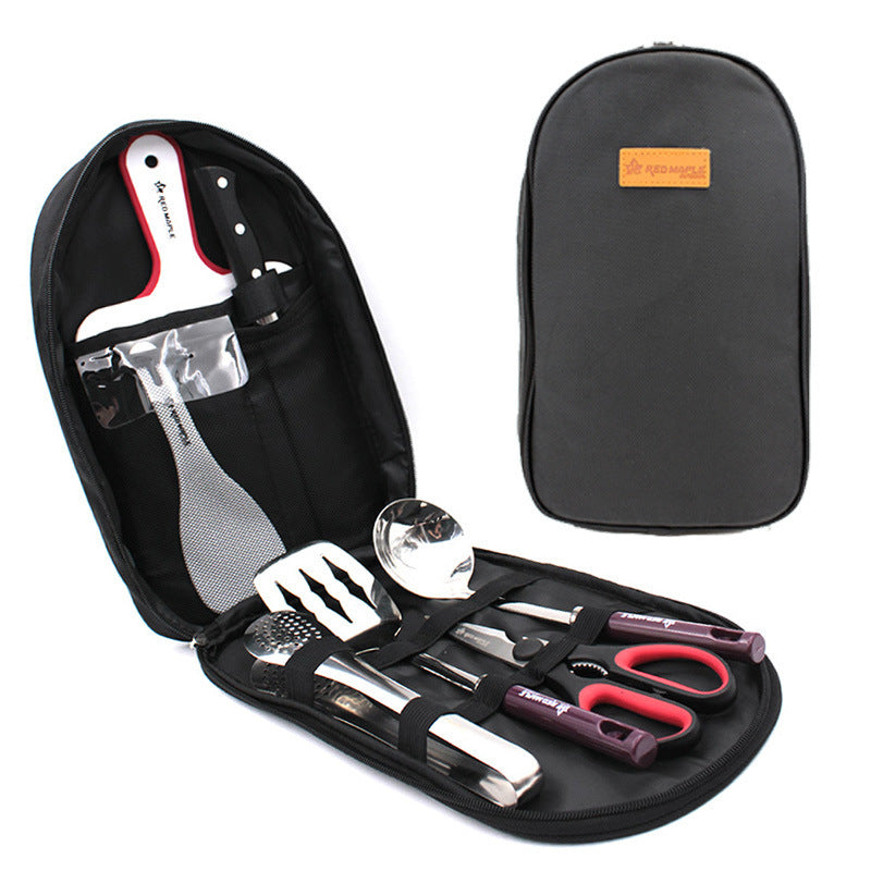 8-Piece Camp Kitchen Utensil Set Portable