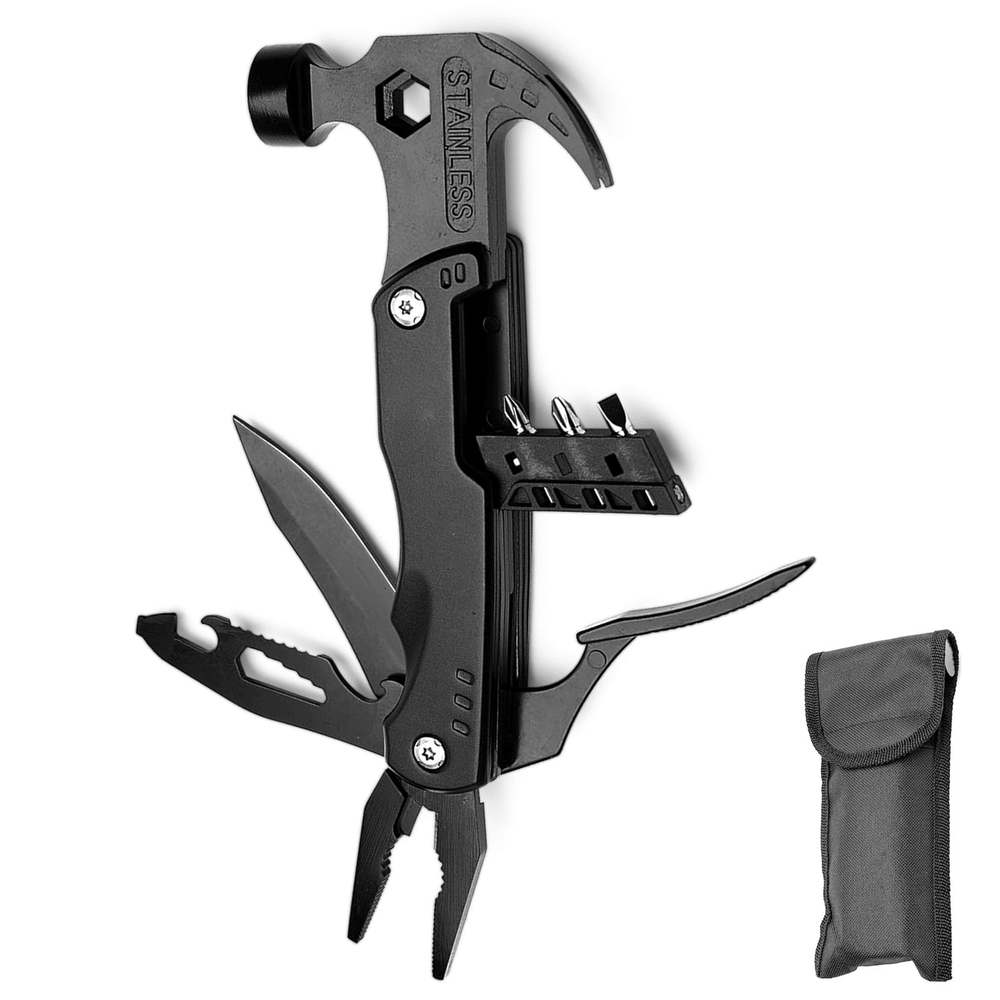 12-in-1 Multitool Camping Hammer Survival Gear