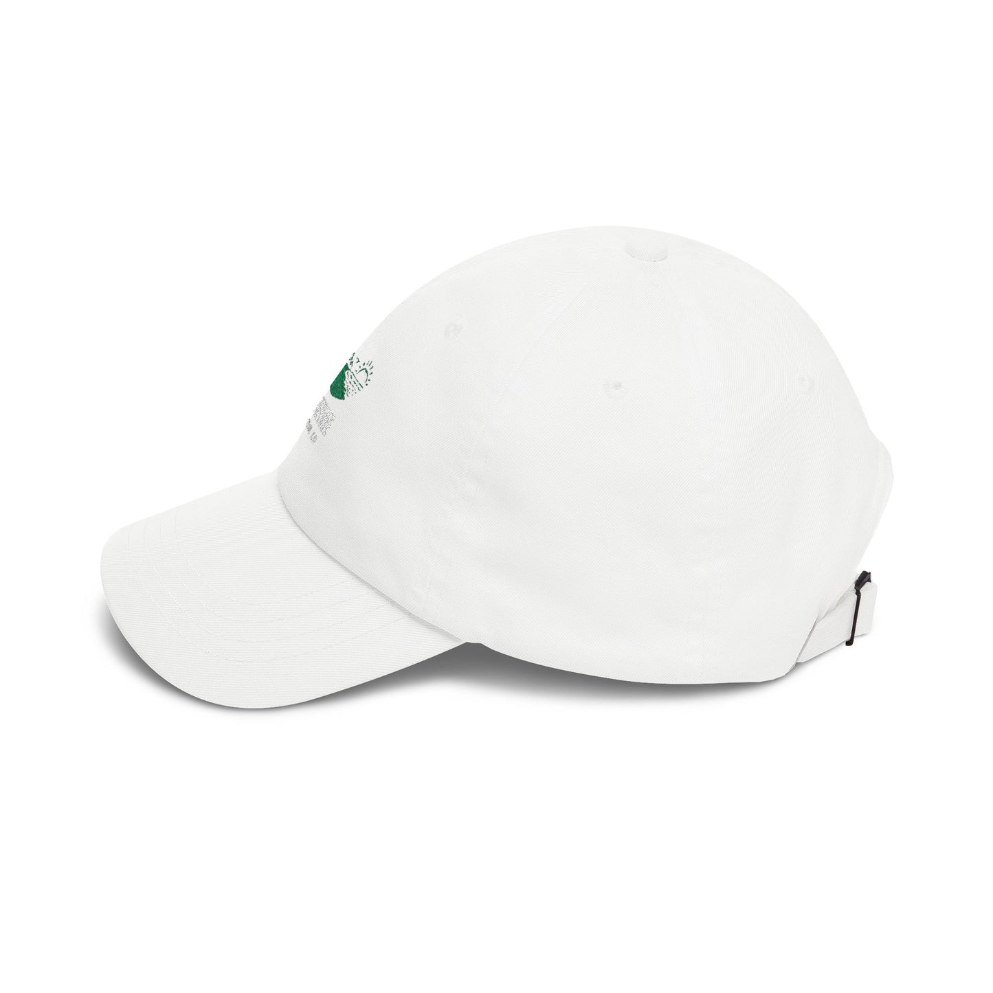 Classic Dad Cap — Embroidered Green Leaf Logo Baseball Hat