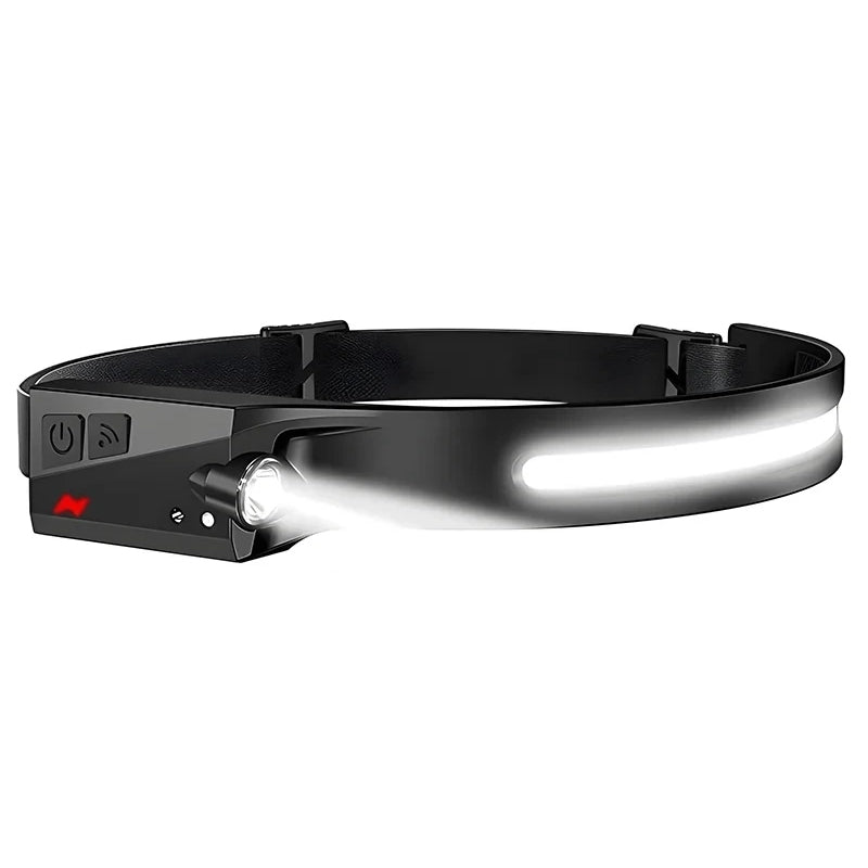 USB Rechargeable LED Headlamp Waterproof Motion Sensor