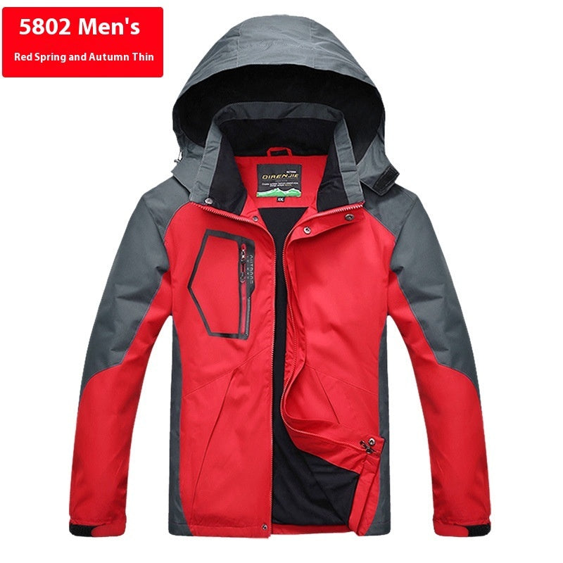 Unisex Loose Plus Size Breathable Waterproof Jacket