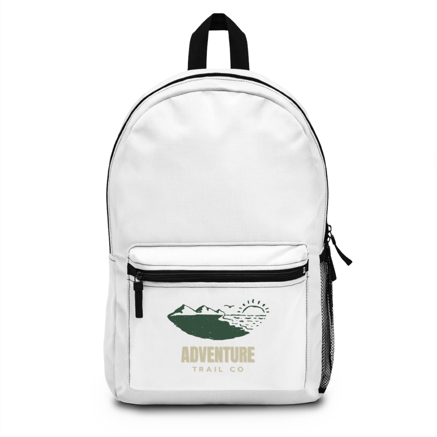 Adventure Trail Co. Mountain Backpack — Outdoor Hiking Daypack with Scenic Logo