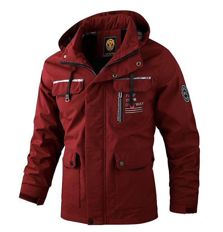 Men’s Casual Hooded Parka Windproof Warm Jacket
