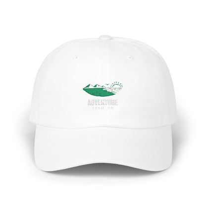 Classic Dad Cap — Embroidered Green Leaf Logo Baseball Hat