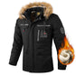 Men’s Casual Hooded Parka Windproof Warm Jacket