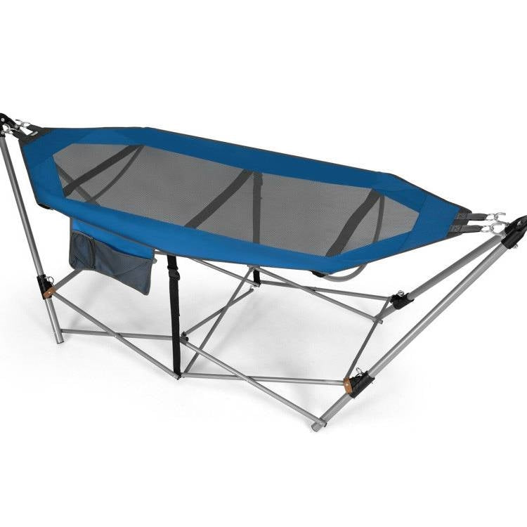 Blue Portable Camping Hammock Foldable with Stand