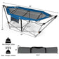 Blue Portable Camping Hammock Foldable with Stand