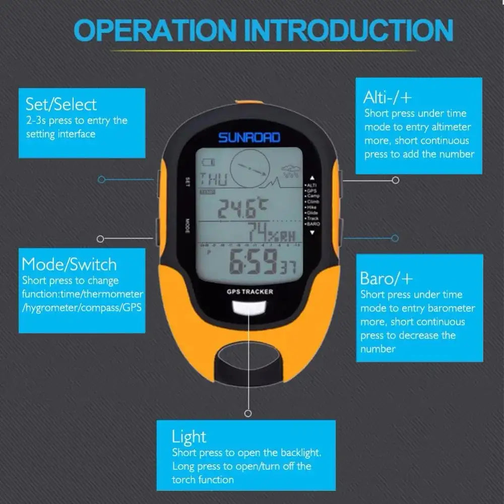SUNROAD FR510 Handheld GPS Altimeter Compass