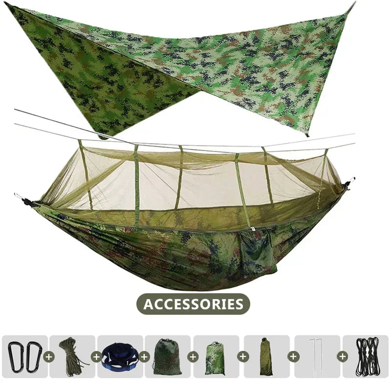 AdventureNest 2-Person Camping Hammock with Rainfly