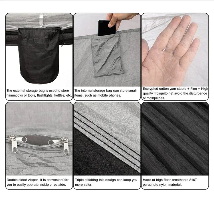 AdventureNest 2-Person Camping Hammock with Rainfly