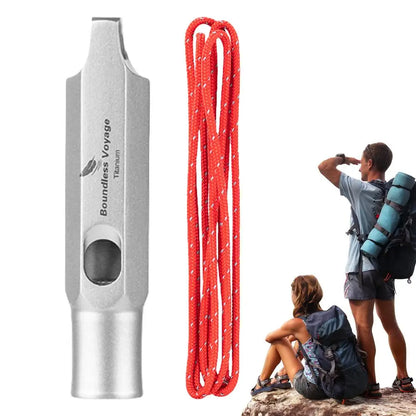 Titanium Survival Whistle Ultralight Loud Hiking
