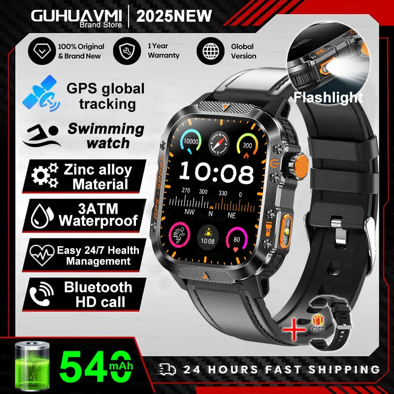 2025 GPS Smartwatch Men Waterproof Sport Bluetooth