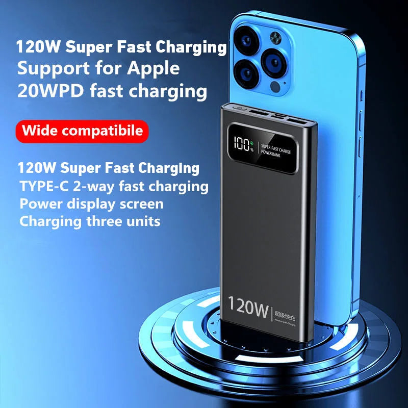 200000mAh 120W Super Fast Portable Power Bank