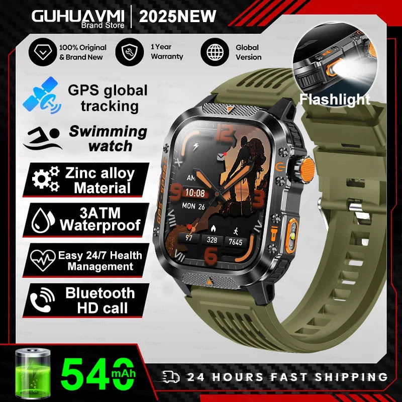 2025 GPS Smartwatch Men Waterproof Sport Bluetooth