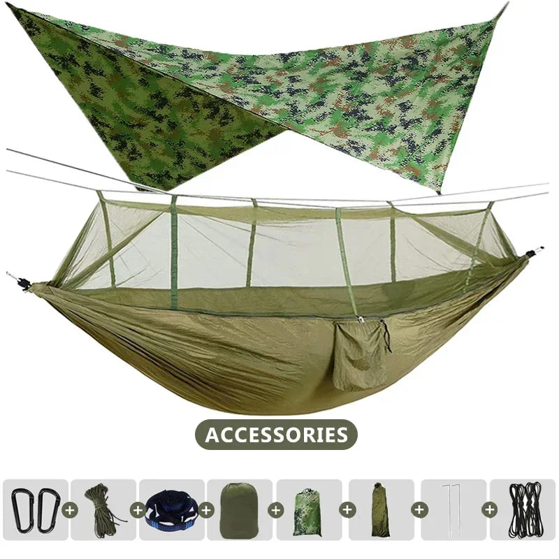 AdventureNest 2-Person Camping Hammock with Rainfly