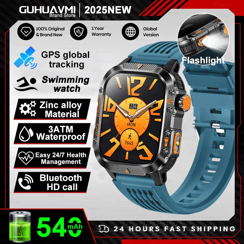 2025 GPS Smartwatch Men Waterproof Sport Bluetooth