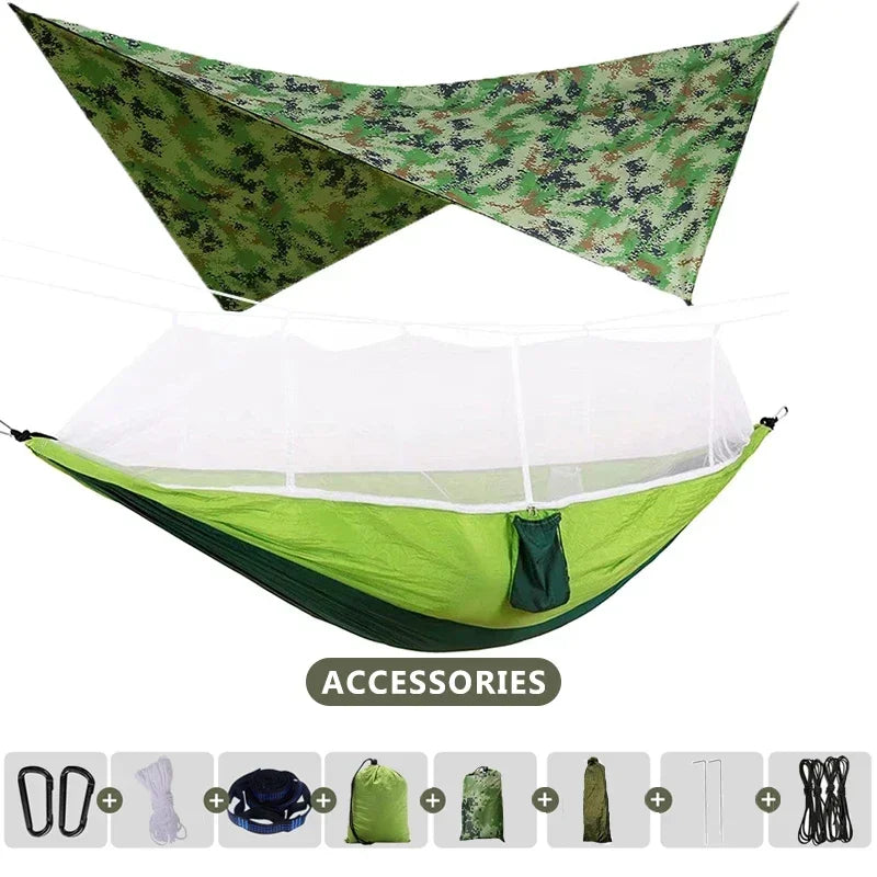 AdventureNest 2-Person Camping Hammock with Rainfly