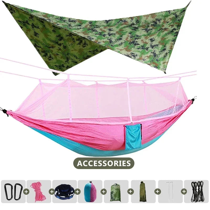 AdventureNest 2-Person Camping Hammock with Rainfly