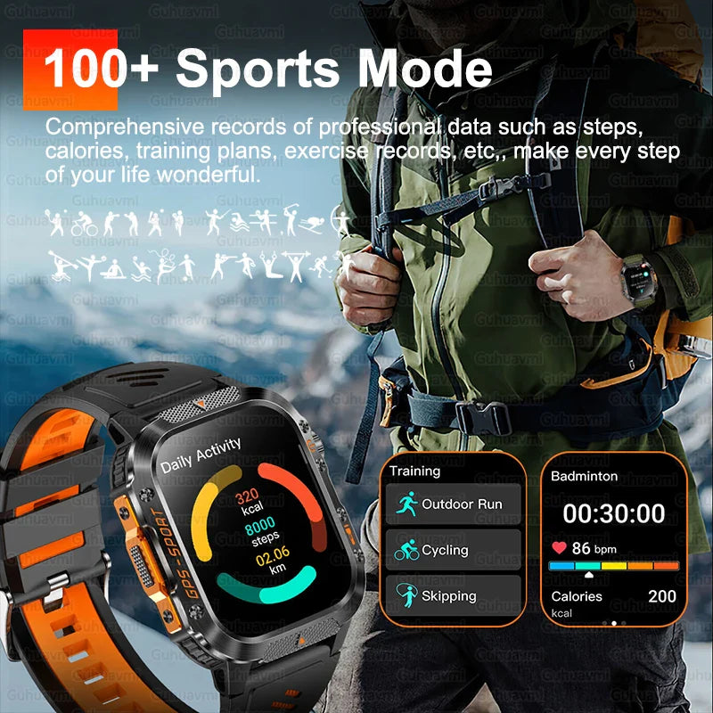 2025 GPS Smartwatch Men Waterproof Sport Bluetooth