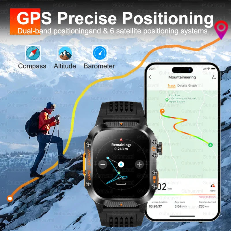 2025 GPS Smartwatch Men Waterproof Sport Bluetooth