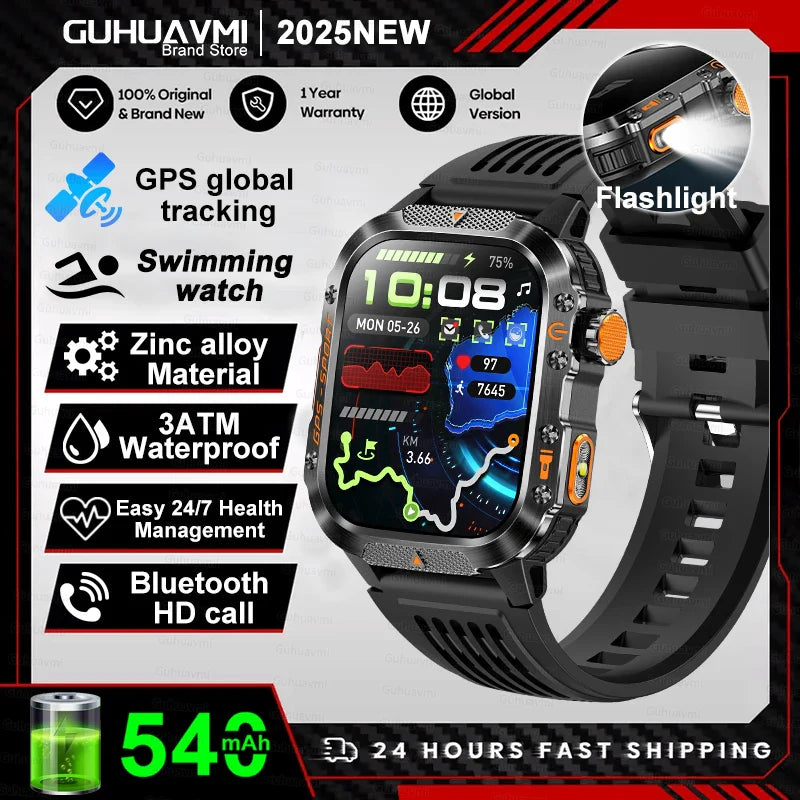 2025 GPS Smartwatch Men Waterproof Sport Bluetooth