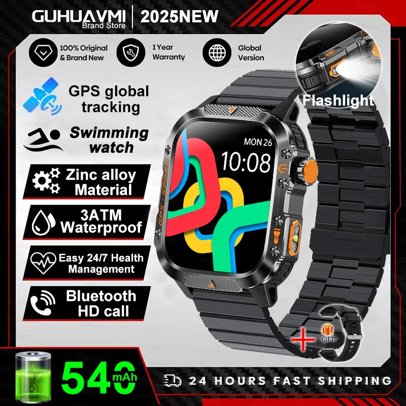 2025 GPS Smartwatch Men Waterproof Sport Bluetooth