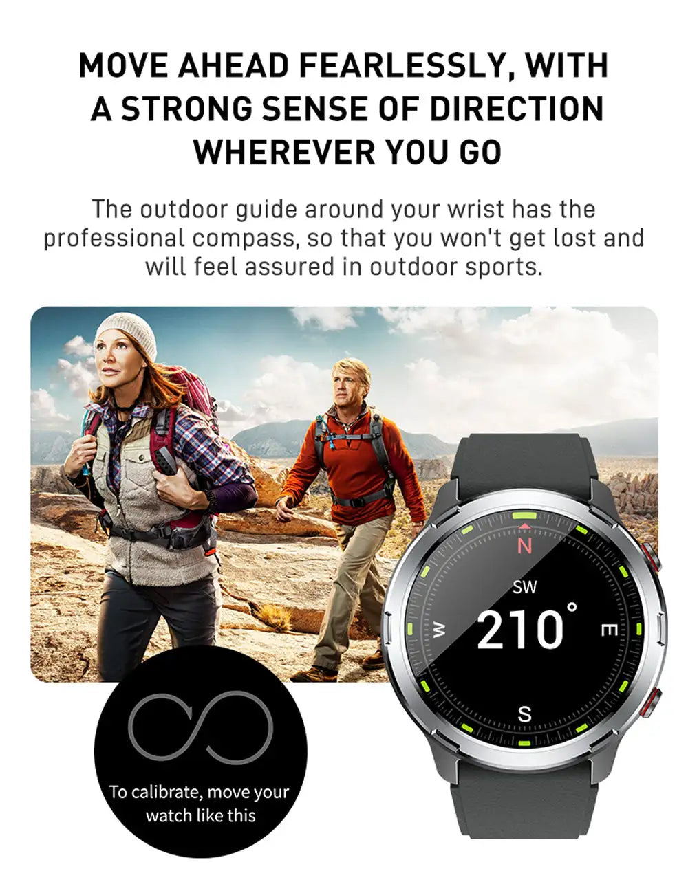 Outdoor GPS Smartwatch IP68 Multi-Sport Music Control