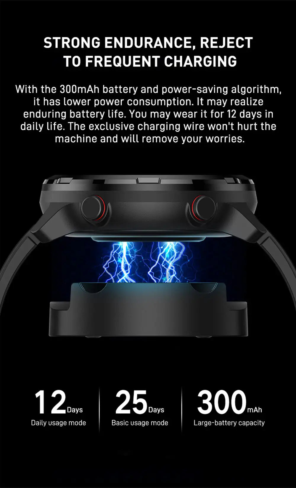 Outdoor GPS Smartwatch IP68 Multi-Sport Music Control