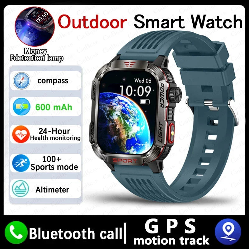 Military GPS Smartwatch Men Waterproof Outdoor Tracker
