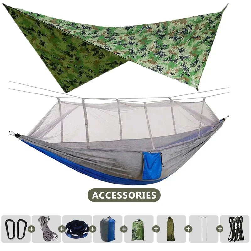 AdventureNest 2-Person Camping Hammock with Rainfly