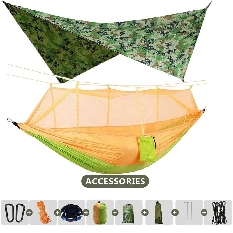 AdventureNest 2-Person Camping Hammock with Rainfly