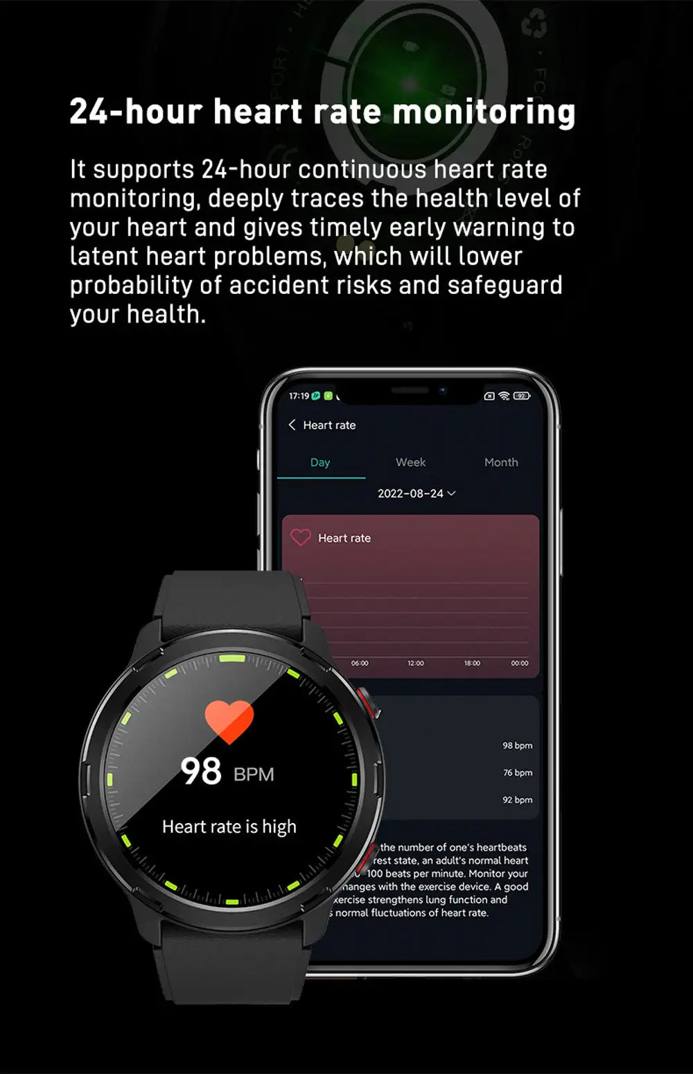 Outdoor GPS Smartwatch IP68 Multi-Sport Music Control