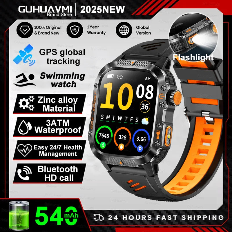 2025 GPS Smartwatch Men Waterproof Sport Bluetooth