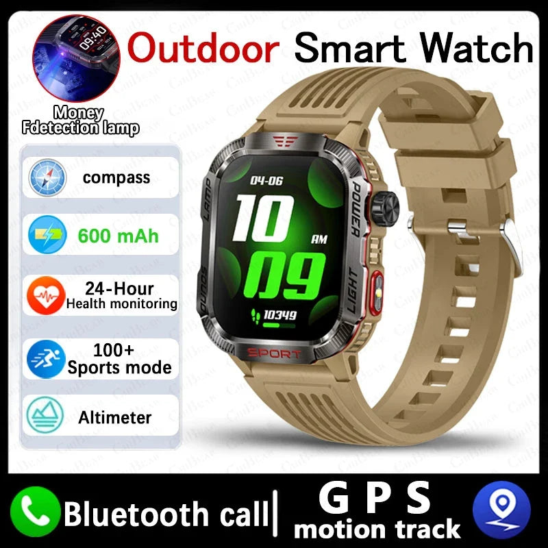 Military GPS Smartwatch Men Waterproof Outdoor Tracker