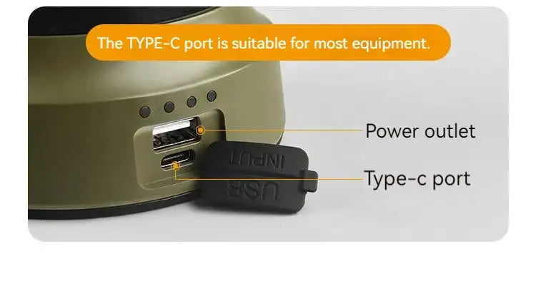 Retro USB Camping Lantern Portable Travel Light