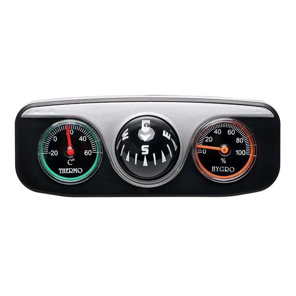 3-in-1 Car Compass Thermometer Hygrometer Dashboard