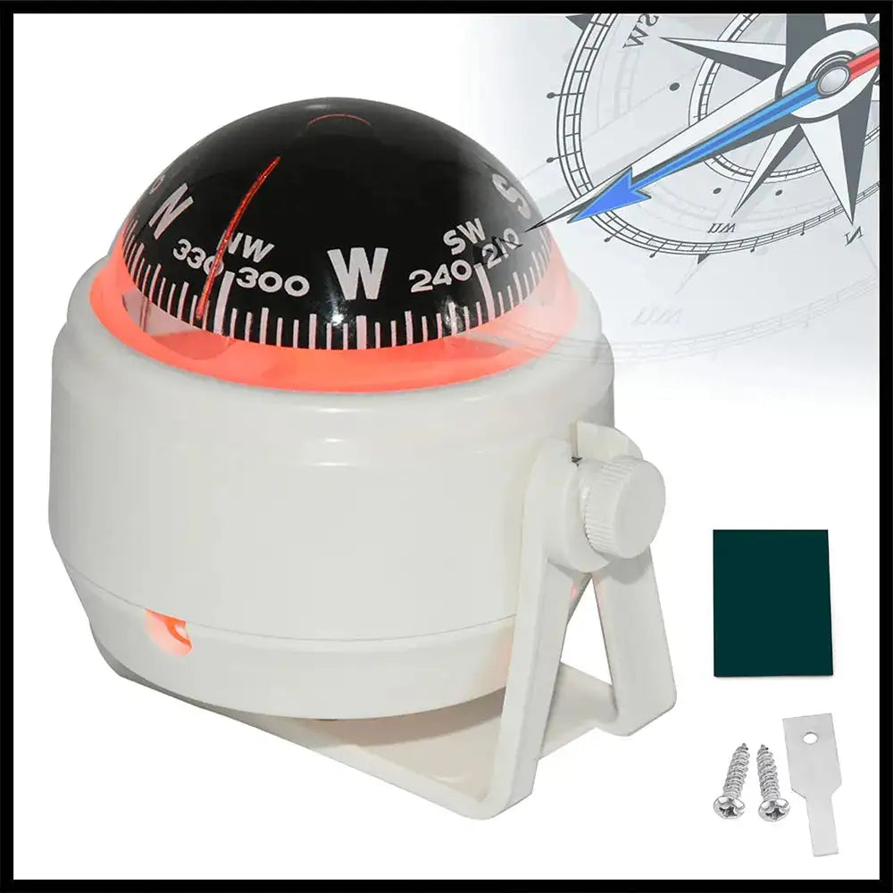 Electronic Car Compass LED Marine Vehicle Navigation Tool