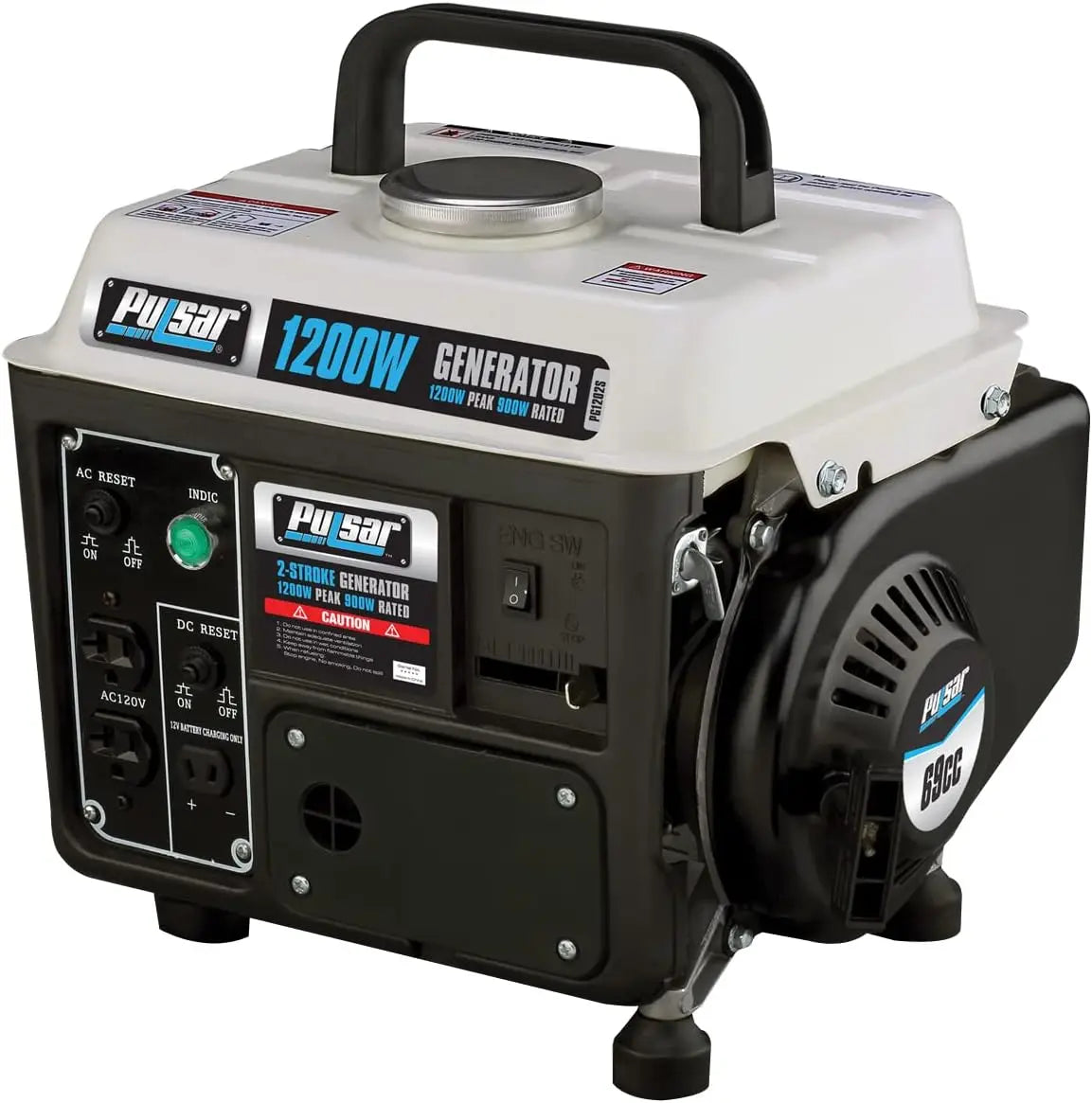 1200W Portable Gas Generator Home Backup Handle