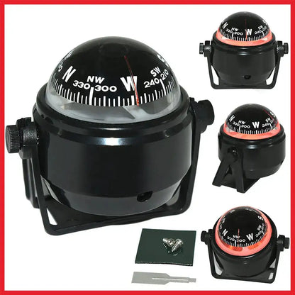 Electronic Car Compass LED Marine Vehicle Navigation Tool
