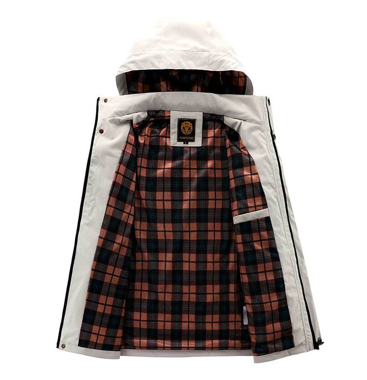 Men’s Casual Hooded Parka Windproof Warm Jacket