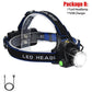 Rechargeable LED Headlamp Zoomable Waterproof High Power