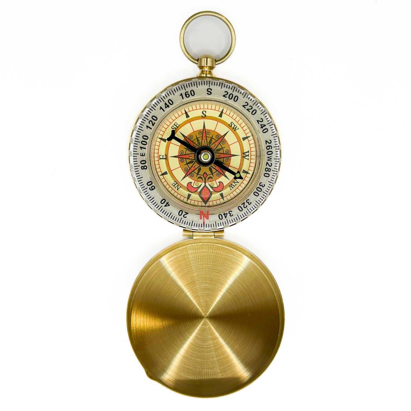 Gold Compass Gift Box Collectible Navigation Tool