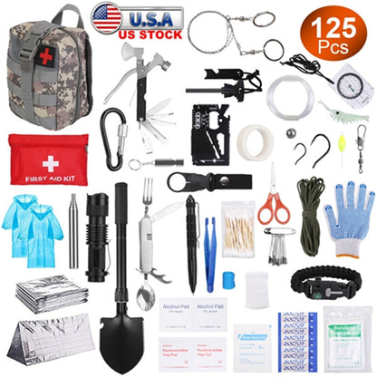 125-in-1 Survival Kit Professional Camping Emergency Gear