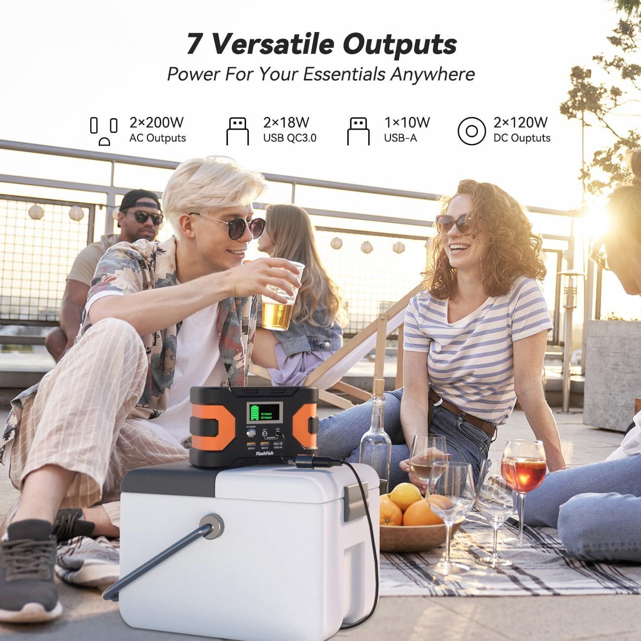 200W Portable Power Station CPAP Backup Battery